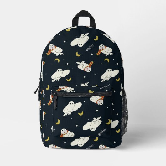 Hedwig Nighttime Moonlight Pattern Bedruckter Rucksack (Vorderseite)