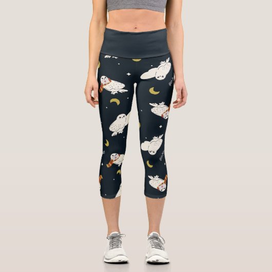 Hedwig Nighttime Moonlight Pattern Capri Leggings (Vorderseite)