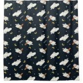 Hedwig Nighttime Moonlight Pattern Duschvorhang (Vorderseite)