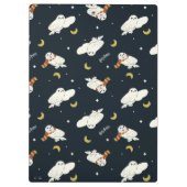 Hedwig Nighttime Moonlight Pattern Klemmbrett (Rückseite)