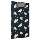 Hedwig Nighttime Moonlight Pattern Klemmbrett (Rechts)