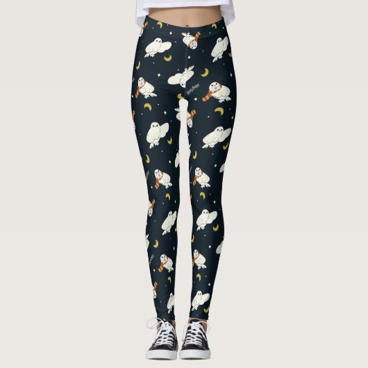 Hedwig Nighttime Moonlight Pattern Leggings (Vorderseite)