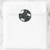 Hedwig Nighttime Moonlight Pattern Runder Aufkleber (Tasche)