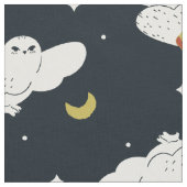 Hedwig Nighttime Moonlight Pattern Stoff (Nahaufnahme)