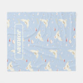 Hedwig Owl Post Letters and Books Pattern Fleecedecke (Vorderseite (Horizontal))