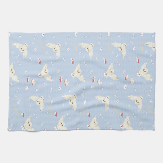 Hedwig Owl Post Letters and Books Pattern Geschirrtuch (Horizontal)