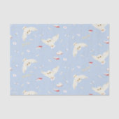 Hedwig Owl Post Letters and Books Pattern Seidenpapier (Vorderseite)