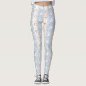 Hedwig Owl Post Stripe Pattern Leggings (Vorderseite)