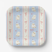 Hedwig Owl Post Stripe Pattern Pappteller (Vorderseite)