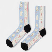 Hedwig Owl Post Stripe Pattern Socken (Linkes Detail)