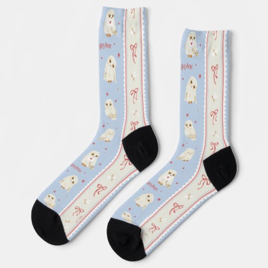 Hedwig Owl Post Stripe Pattern Socken (Linkes Detail)