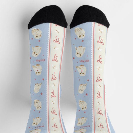 Hedwig Owl Post Stripe Pattern Socken (Oben)