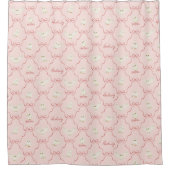 Hedwig Pink Ribbon Pattern Duschvorhang (Vorderseite)