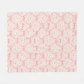Hedwig Pink Ribbon Pattern Fleecedecke (Vorderseite (Horizontal))