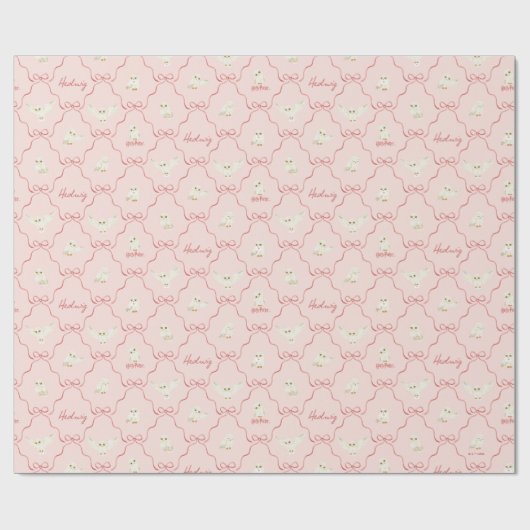 Hedwig Pink Ribbon Pattern Geschenkpapier (Flach)