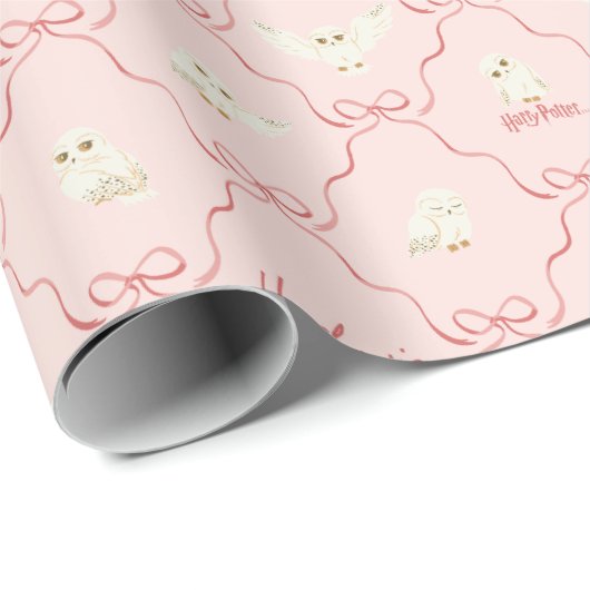 Hedwig Pink Ribbon Pattern Geschenkpapier (Rolleneckpunkt)