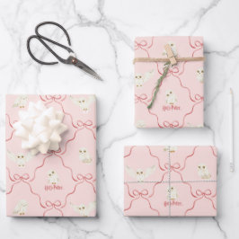 Hedwig Pink Ribbon Pattern Geschenkpapier Set