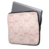 Hedwig Pink Ribbon Pattern Laptopschutzhülle (Vorderseite Links)