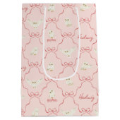 Hedwig Pink Ribbon Pattern Mittlere Geschenktüte (Rückseite)
