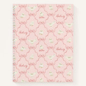 Hedwig Pink Ribbon Pattern Notizblock (Vorderseite)