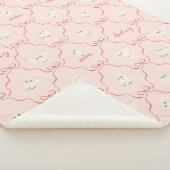 Hedwig Pink Ribbon Pattern Sherpadecke (3/4)
