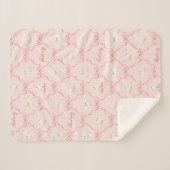 Hedwig Pink Ribbon Pattern Sherpadecke (Vorderseite (Horizontal))