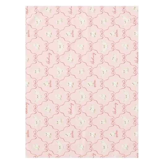 Hedwig Pink Ribbon Pattern Tischdecke (Vorderseite)