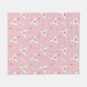 Hedwig Pink Sonnenwende Muster Fleecedecke (Vorderseite (Horizontal))