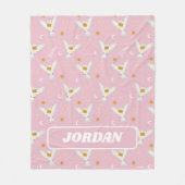Hedwig Pink Sonnenwende Muster Fleecedecke (Vorderseite)