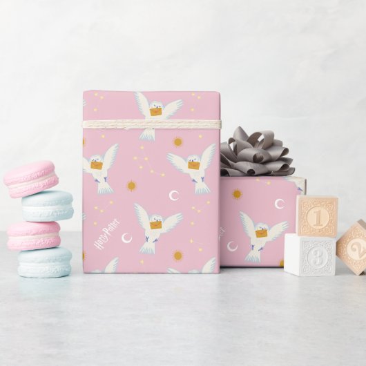 Hedwig Pink Sonnenwende Muster Geschenkpapier (Babyparty)