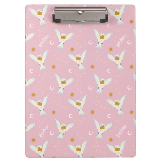 Hedwig Pink Sonnenwende Muster Klemmbrett (Vorderseite)