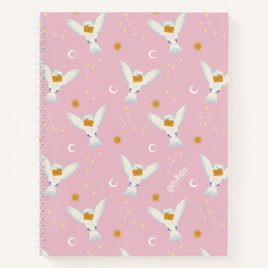 Hedwig Pink Sonnenwende Muster Notizblock (Vorderseite)