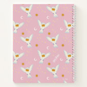 Hedwig Pink Sonnenwende Muster Notizblock (Rückseite)