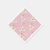 Hedwig Pink Sonnenwende Muster Serviette (Ecke)