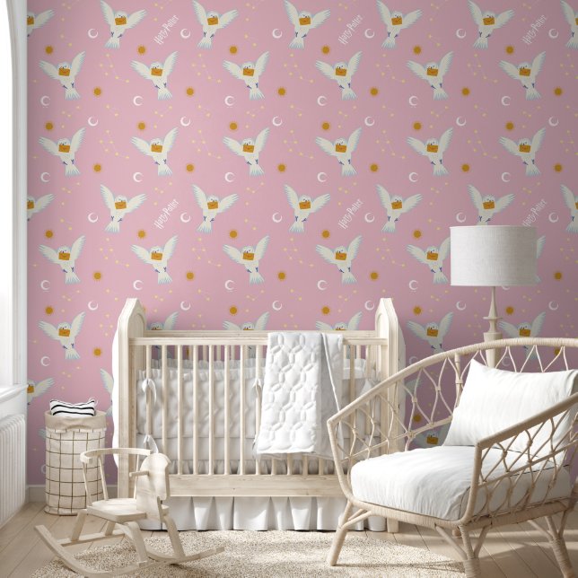 Hedwig Pink Sonnenwende Muster Tapete (Kinder)