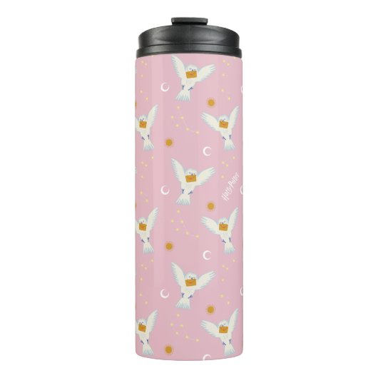 Hedwig Pink Sonnenwende Muster Thermosbecher (Vorderseite)
