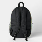 Hedwig-Post-Blockbuchstaben-Muster Bedruckter Rucksack (Rückseite)