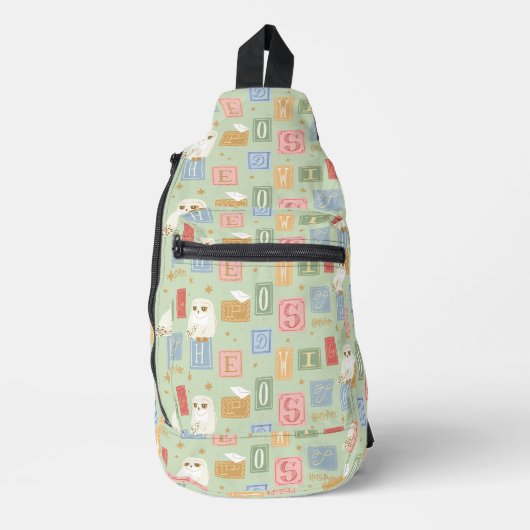 Hedwig-Post-Blockbuchstaben-Muster Crossbody Bag (Vorderseite)
