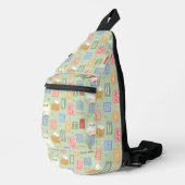 Hedwig-Post-Blockbuchstaben-Muster Crossbody Bag (Rechte Ecke)