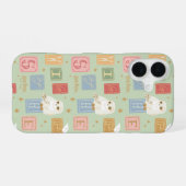 Hedwig-Post-Blockbuchstaben-Muster iPhone 16 Hülle (Rückseite (Horizontal))