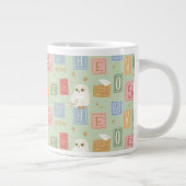 Hedwig-Post-Blockbuchstaben-Muster Jumbo-Tasse (Rechts)