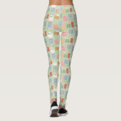 Hedwig-Post-Blockbuchstaben-Muster Leggings (Rückseite)