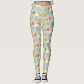 Hedwig-Post-Blockbuchstaben-Muster Leggings (Vorderseite)