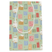 Hedwig-Post-Blockbuchstaben-Muster Mittlere Geschenktüte (Vorderseite)