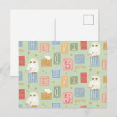 Hedwig-Post-Blockbuchstaben-Muster Postkarte (Vorne/Hinten)