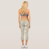 Hedwig Post Letter Block Pattern Capri Leggings (Rückseite)