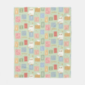 Hedwig Post Letter Block Pattern Fleecedecke (Vorderseite)