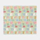 Hedwig Post Letter Block Pattern Fleecedecke (Vorderseite (Horizontal))
