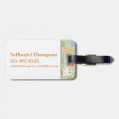 Hedwig Post Letter Block Pattern Gepäckanhänger (Rückseite horizontal)