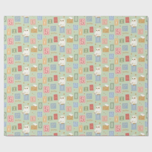 Hedwig Post Letter Block Pattern Geschenkpapier (Flach)